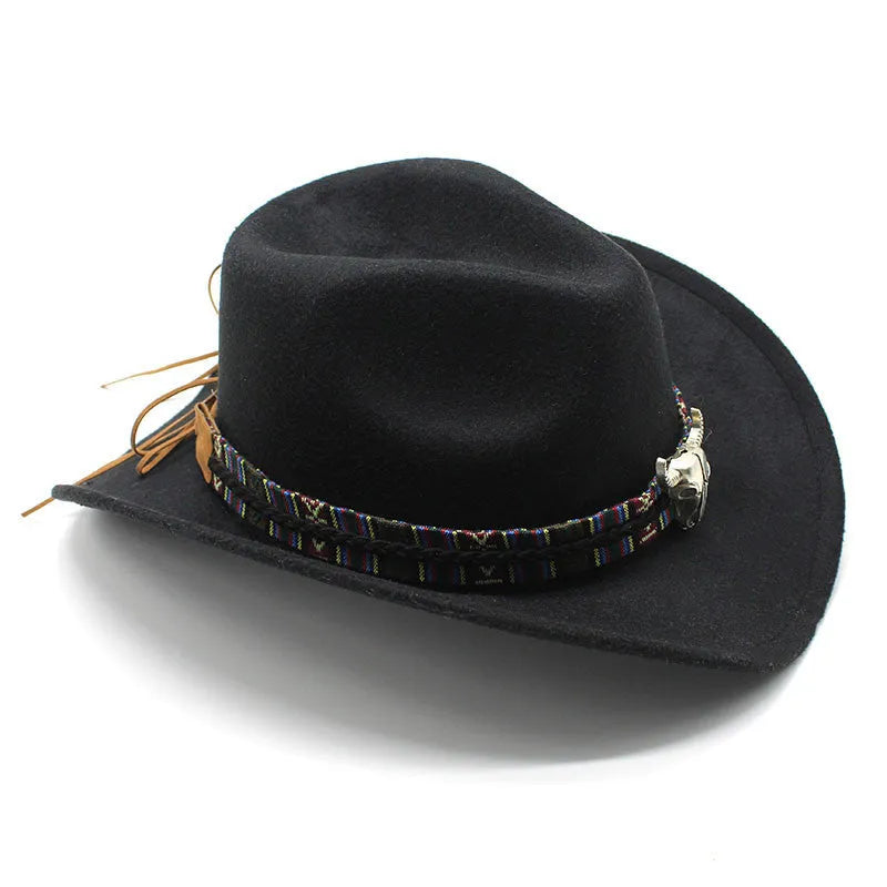 Western-style bell crown cowboy hat in woven polyester, shown in army green colour.