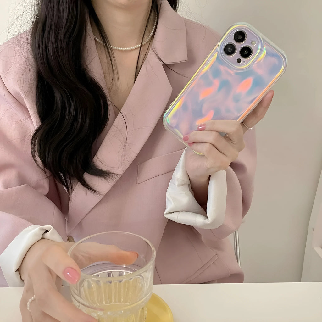 Frosted matte laser meteorite TPU phone case for iPhone 14 Pro Max with anti-drop protection and 3D pattern