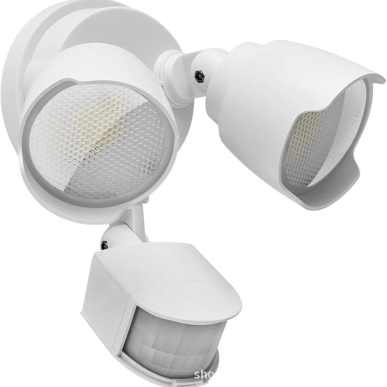 White LED human body induction security lamp with motion sensor for outdoor courtyard or garage lighting