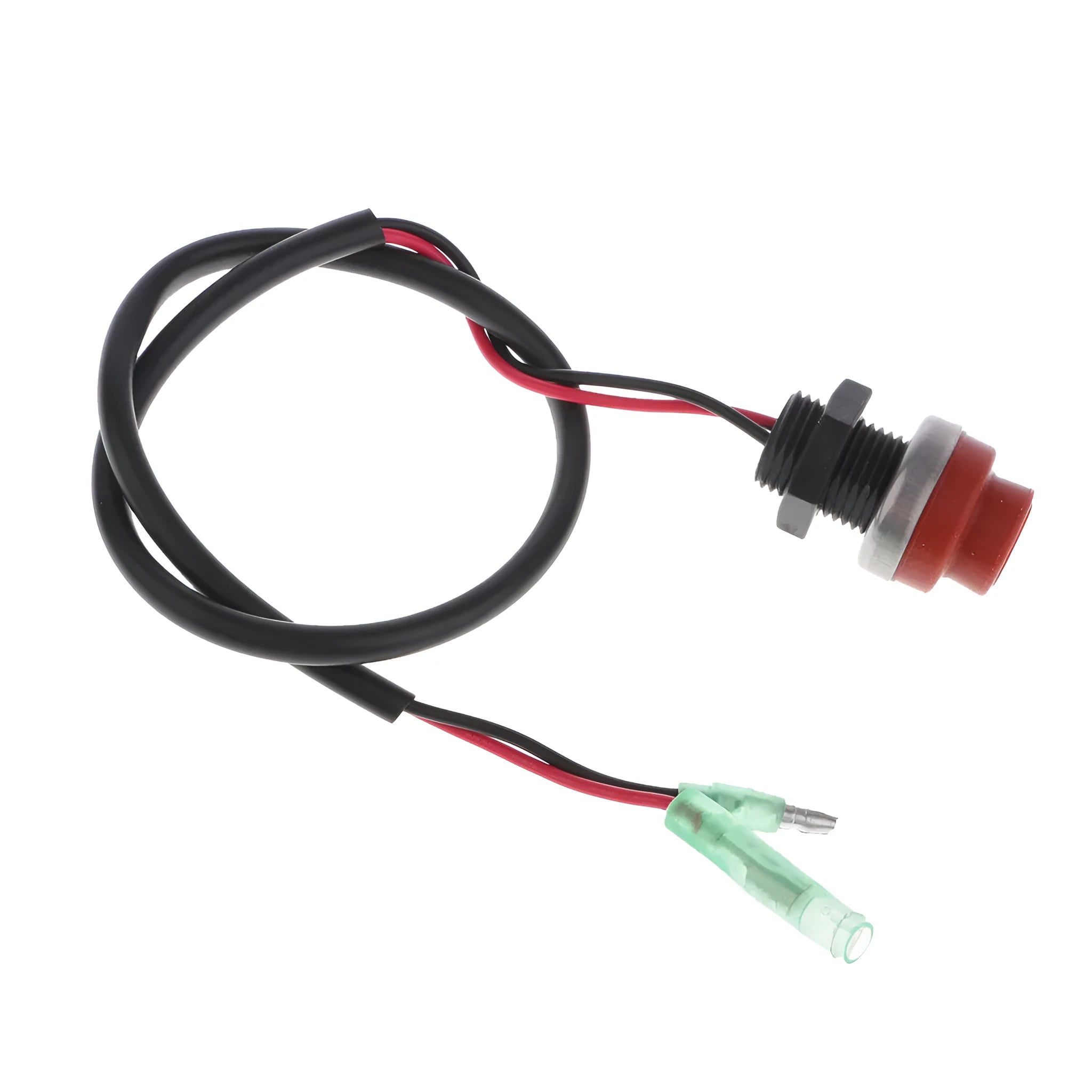 YAMAHA brand marine engine stop safety kill switch with coiled rope lanyard.