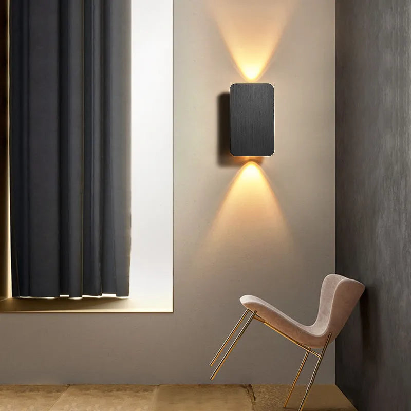 Minimalist Nordic style wall lamp with LED light source in modern design