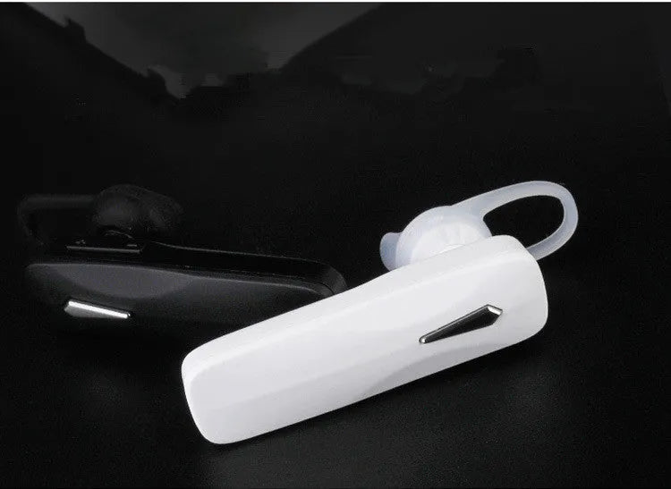 M163 black or white car Bluetooth headset with call and music controls.