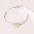 Women's Hetian Jade safety buckle bracelet in antique style with peace buckle design