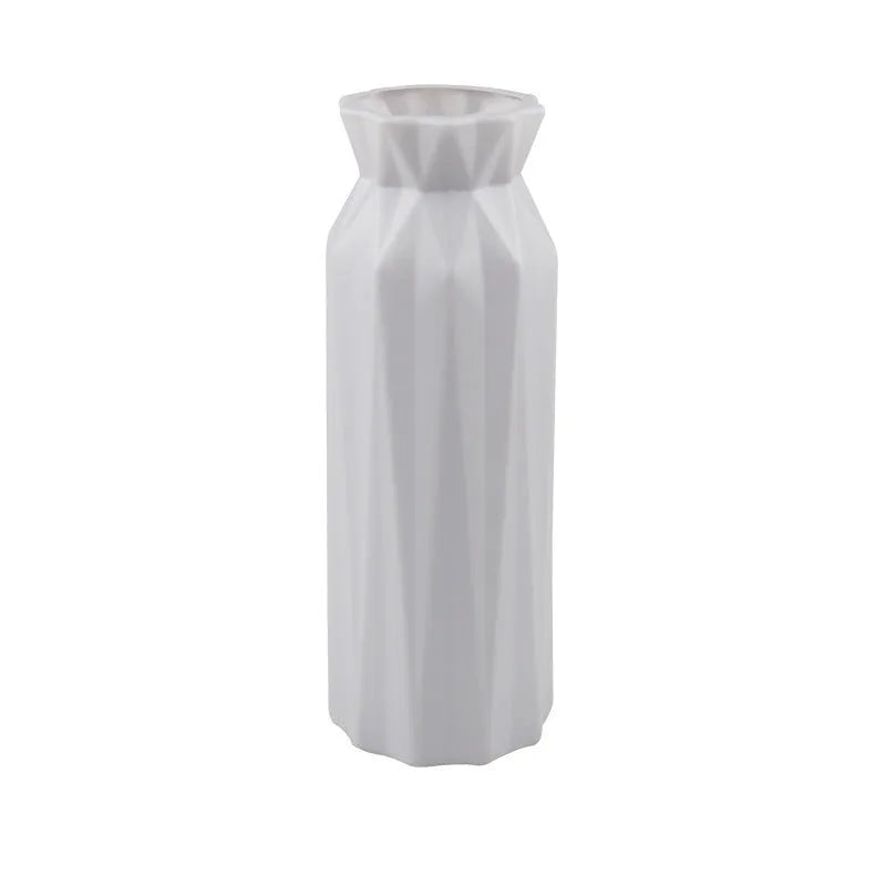 Drop-resistant melamine plastic vase in green, grey, pink or white with 7.2cm base