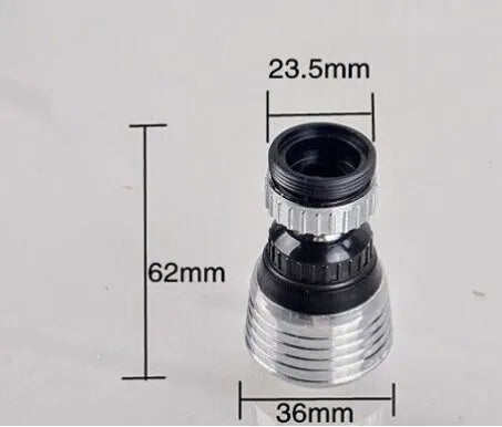 Black multifunctional kitchen plastic faucet with 360 degree rotation and chrome plated finish