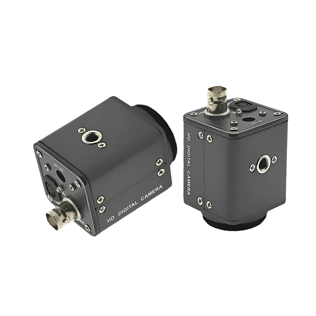 HC-109 mini mechanical microscope industrial camera with metal housing and gun-style design
