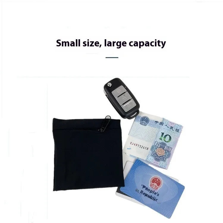 Wrist bag armband sleeve for mobile phone, showing 10x10.5cm dimensions and zipped closure.