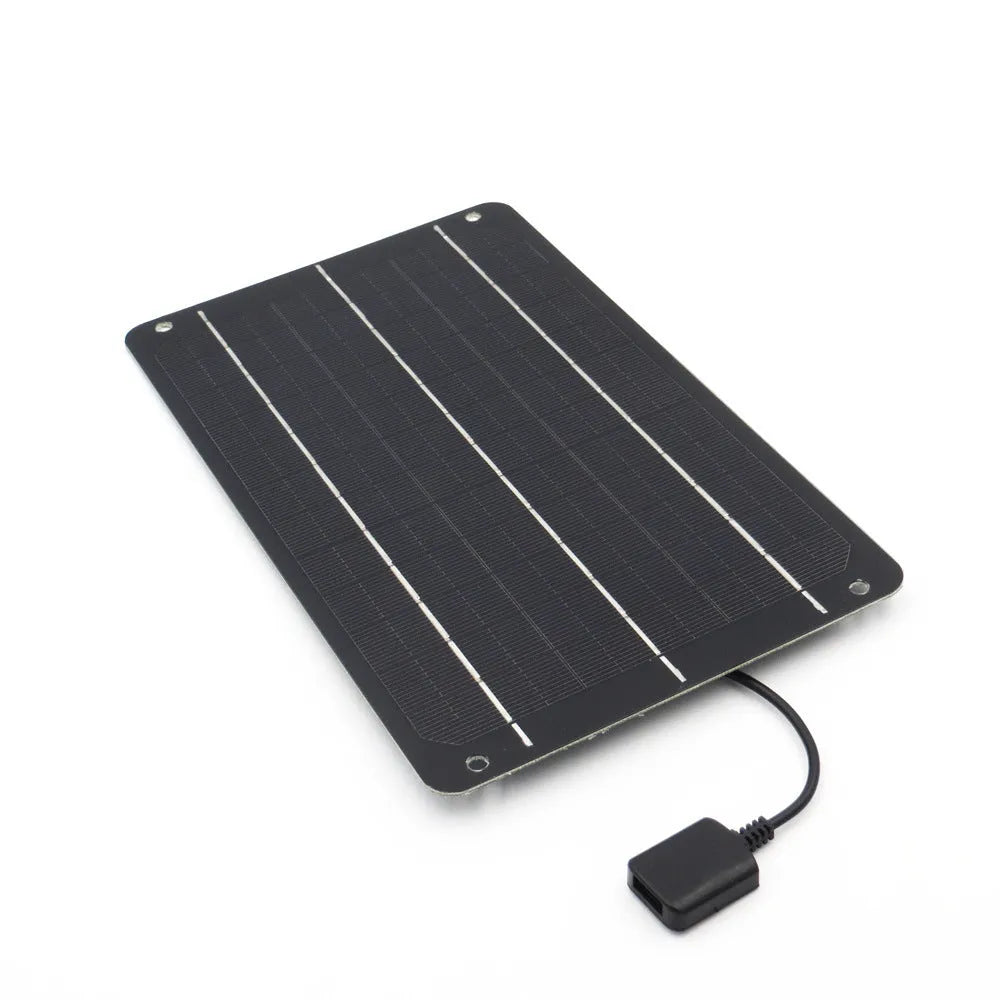 Solar panel with attached fan unit and USB port for mobile phone charging