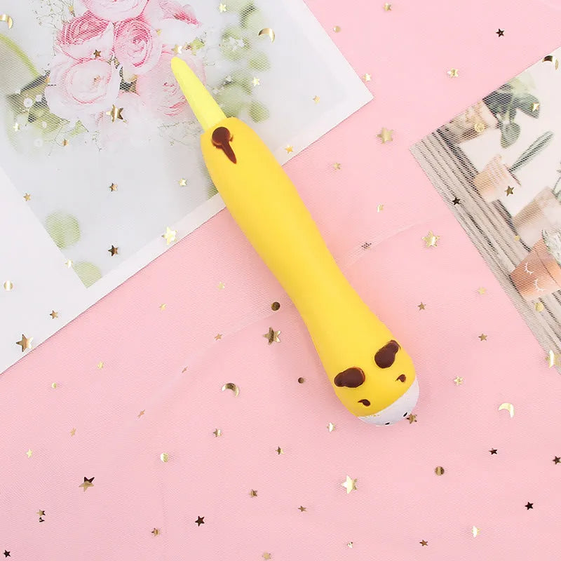Cartoon-themed soft vent pen with 0.5mm gel tip compatible with iPhone models