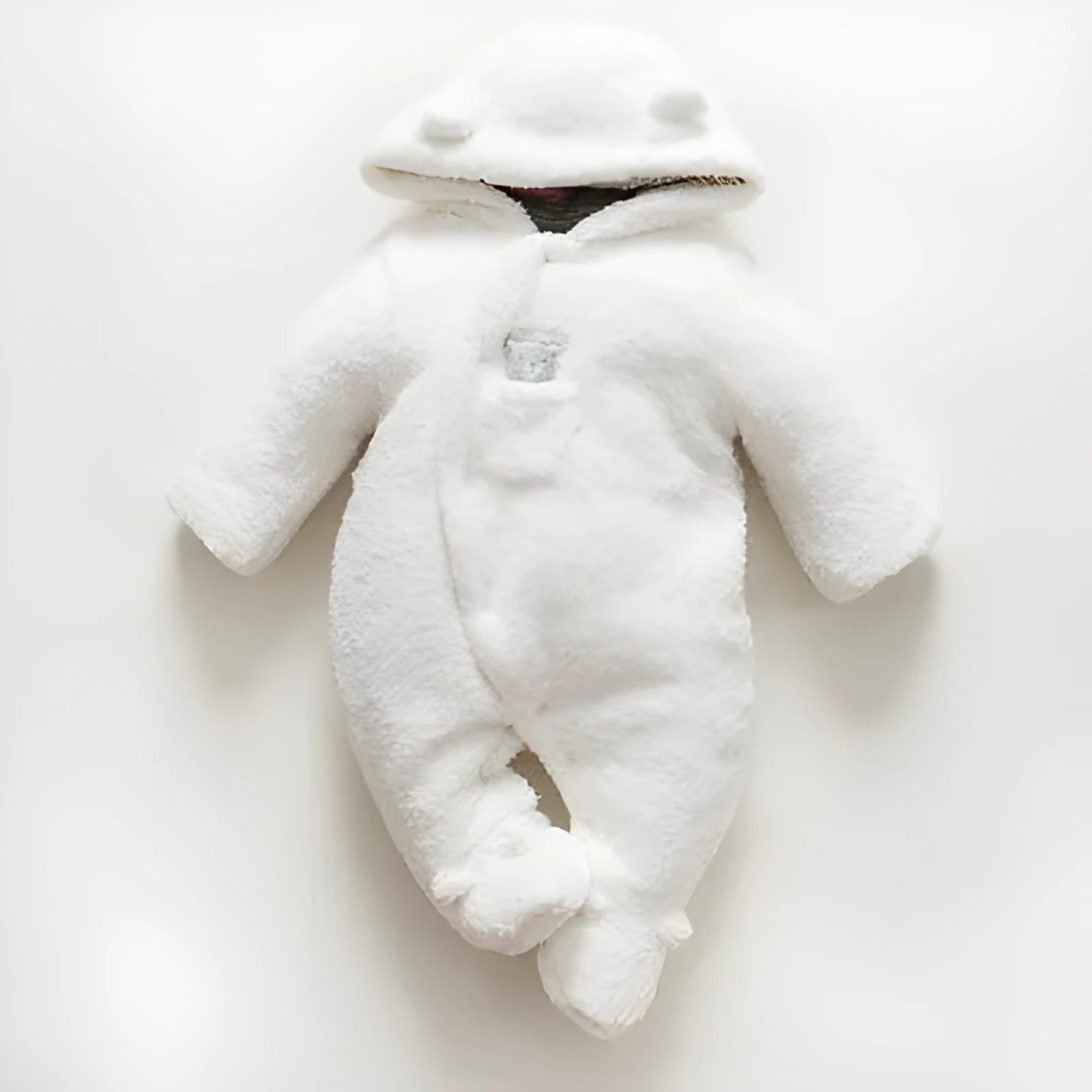 Cotton baby jumpsuit romper in marrón, pink, or white colours with long sleeves and footed/footless options