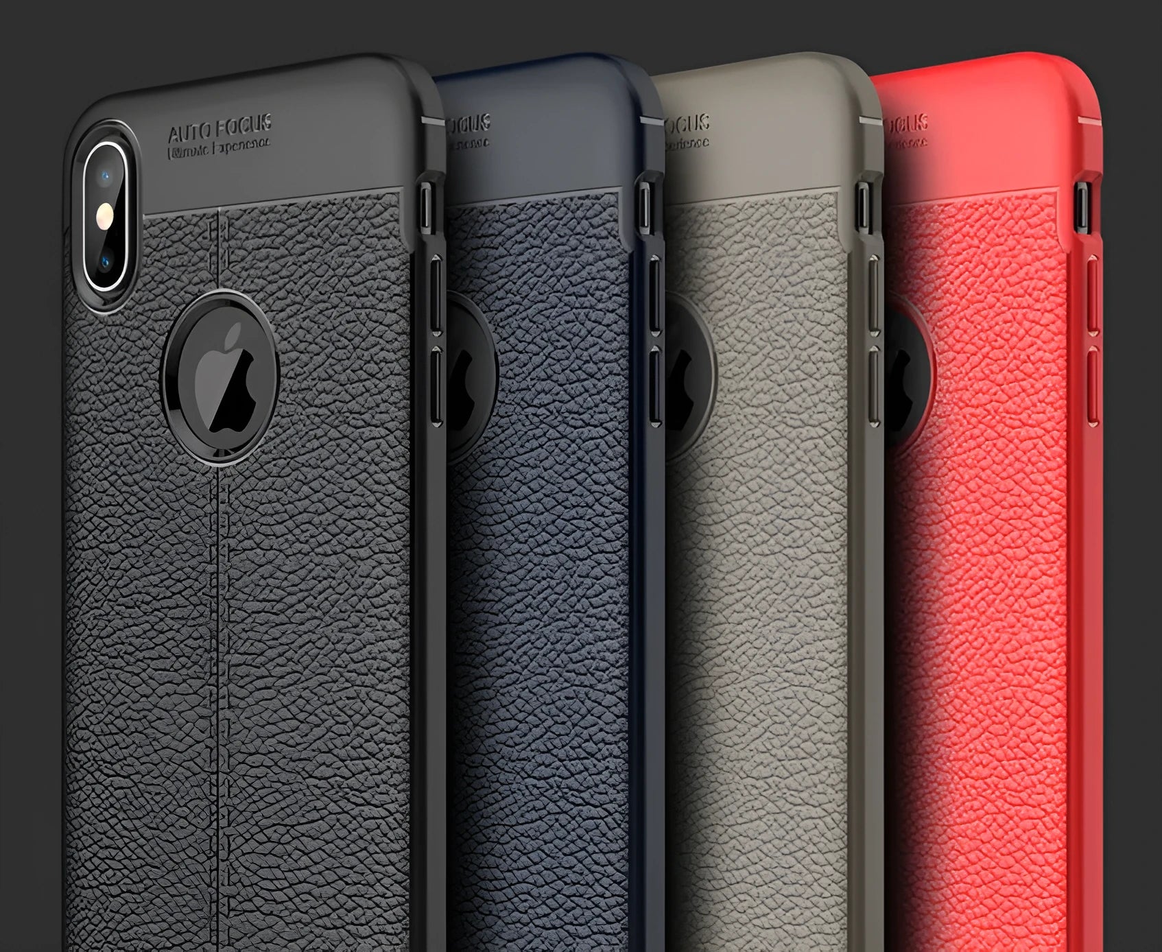 WeFor OnePlus phone case with black PU leather back and soft silicone sides on a OnePlus 6.