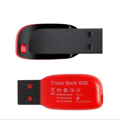 Black plastic rotating USB flash drive showing extended USB connector