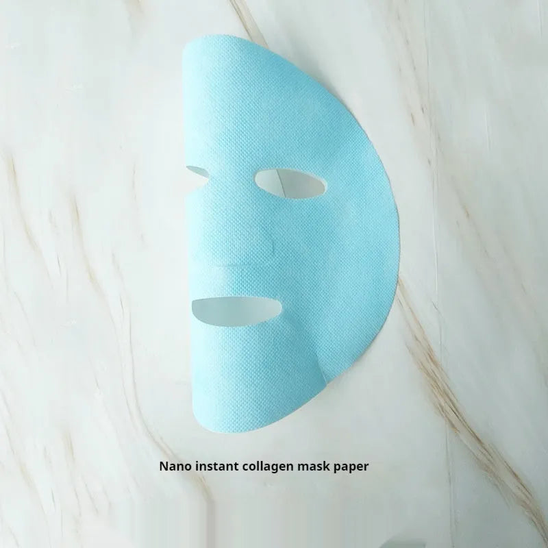 Hydrolyzed fiber filling soluble facial mask tablet in individual bag, non-woven fabric instant film dissolves in water