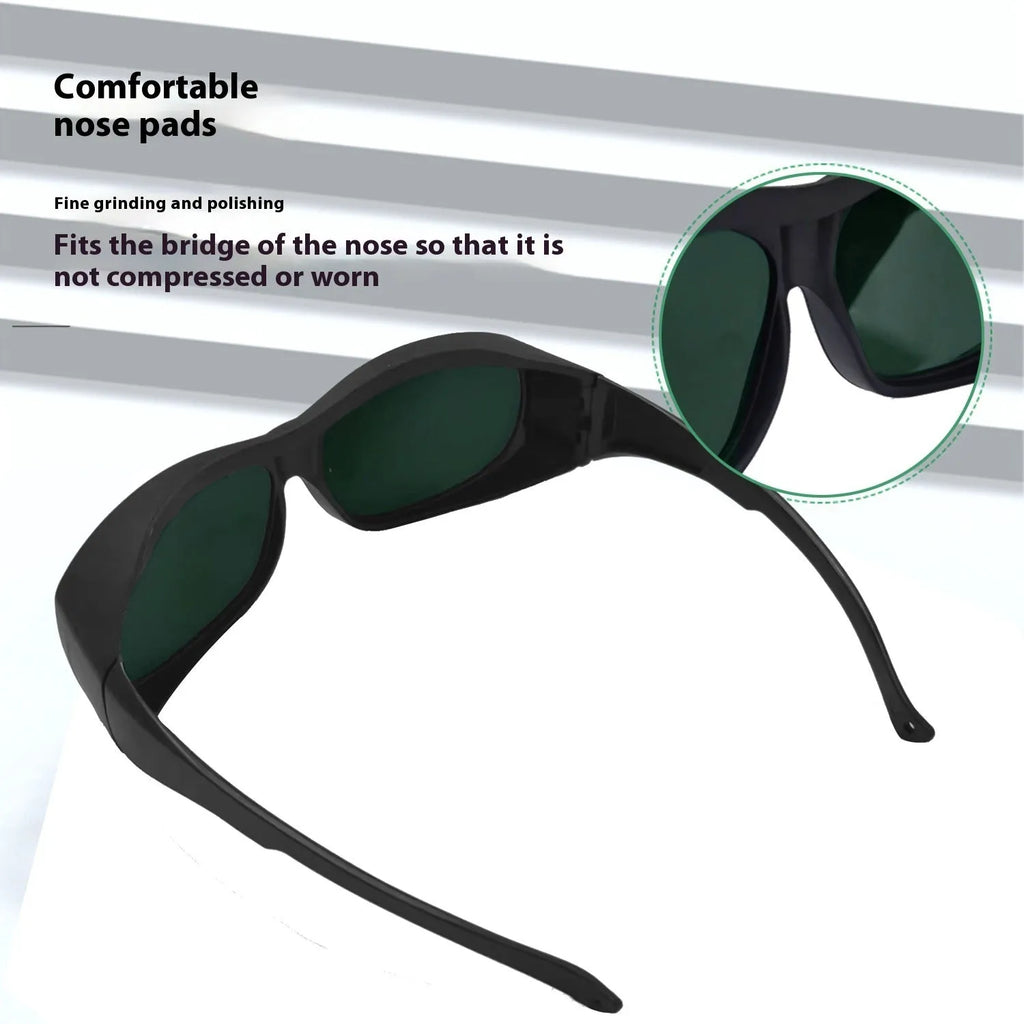 Photon skin rejuvenation and welding anti-glare goggles with laser protection
