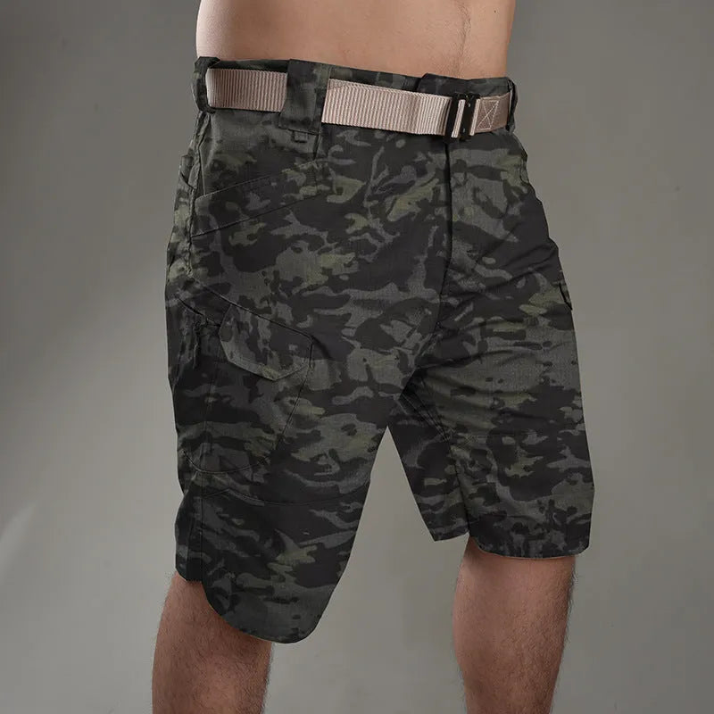 IX7 tactical shorts in cotton blend fabric shown in a colour option, suitable for hiking and outdoor work.