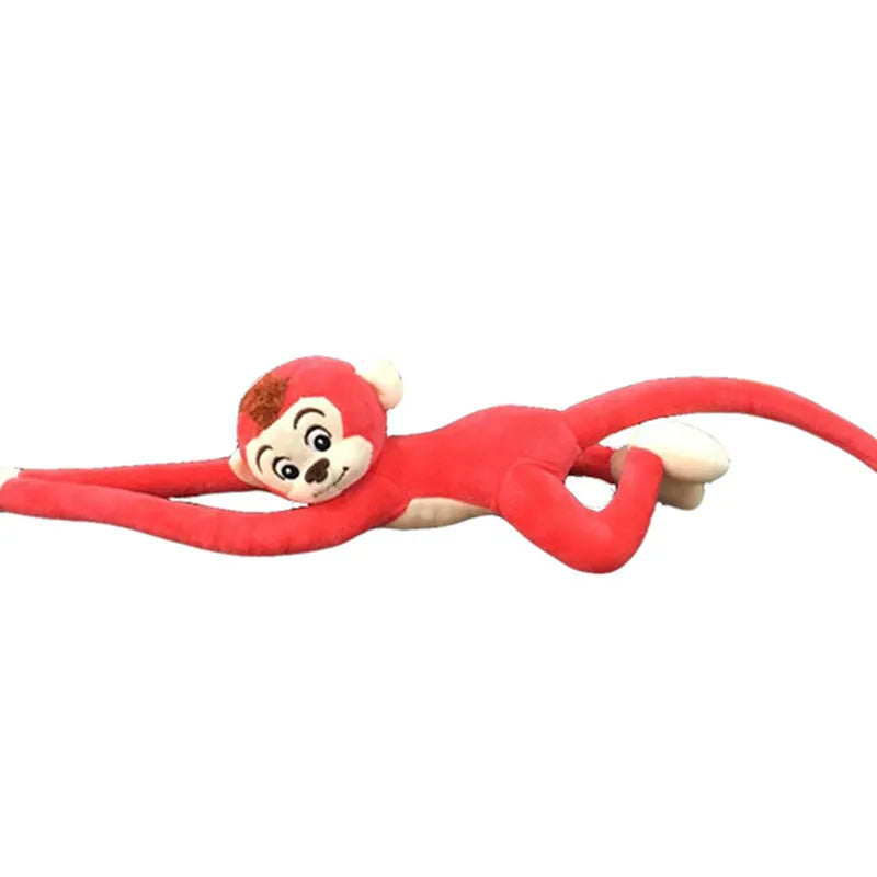 Long arm hanging plush monkey toy in choice of colours for home decoration