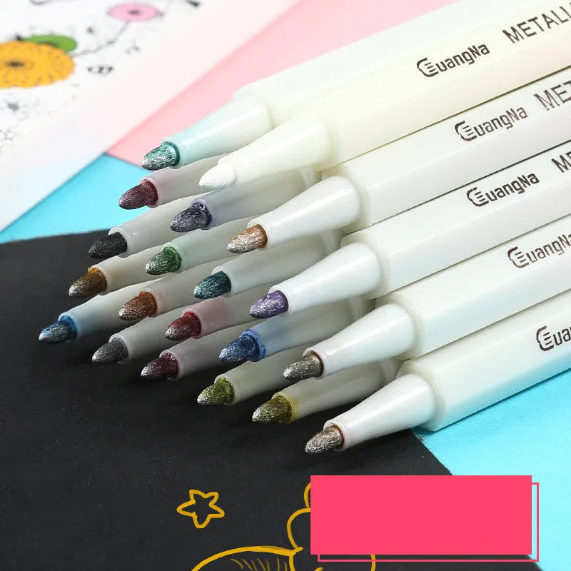 Boxed sets of metal pens with plastic shells in multiple colour options for office stationery