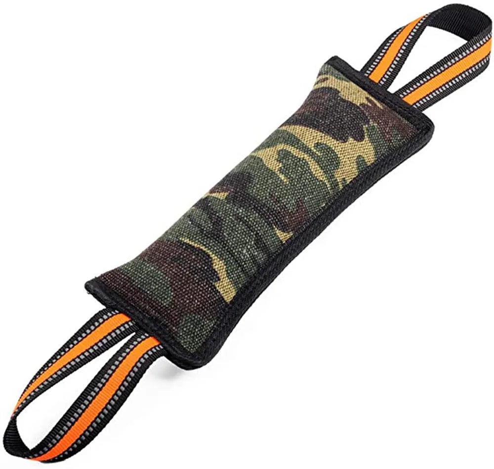 55cm long reflective yellow edge jute dog bite stick training toy