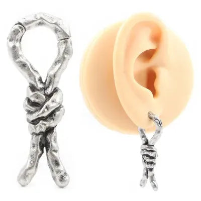 Creative Bends and Hitches 4mm copper piercing earrings with retro oiled finish for cartilage.