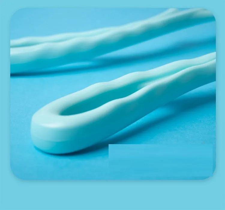 Blue handheld neck massager with 96 pressure point rollers for deep tissue relief