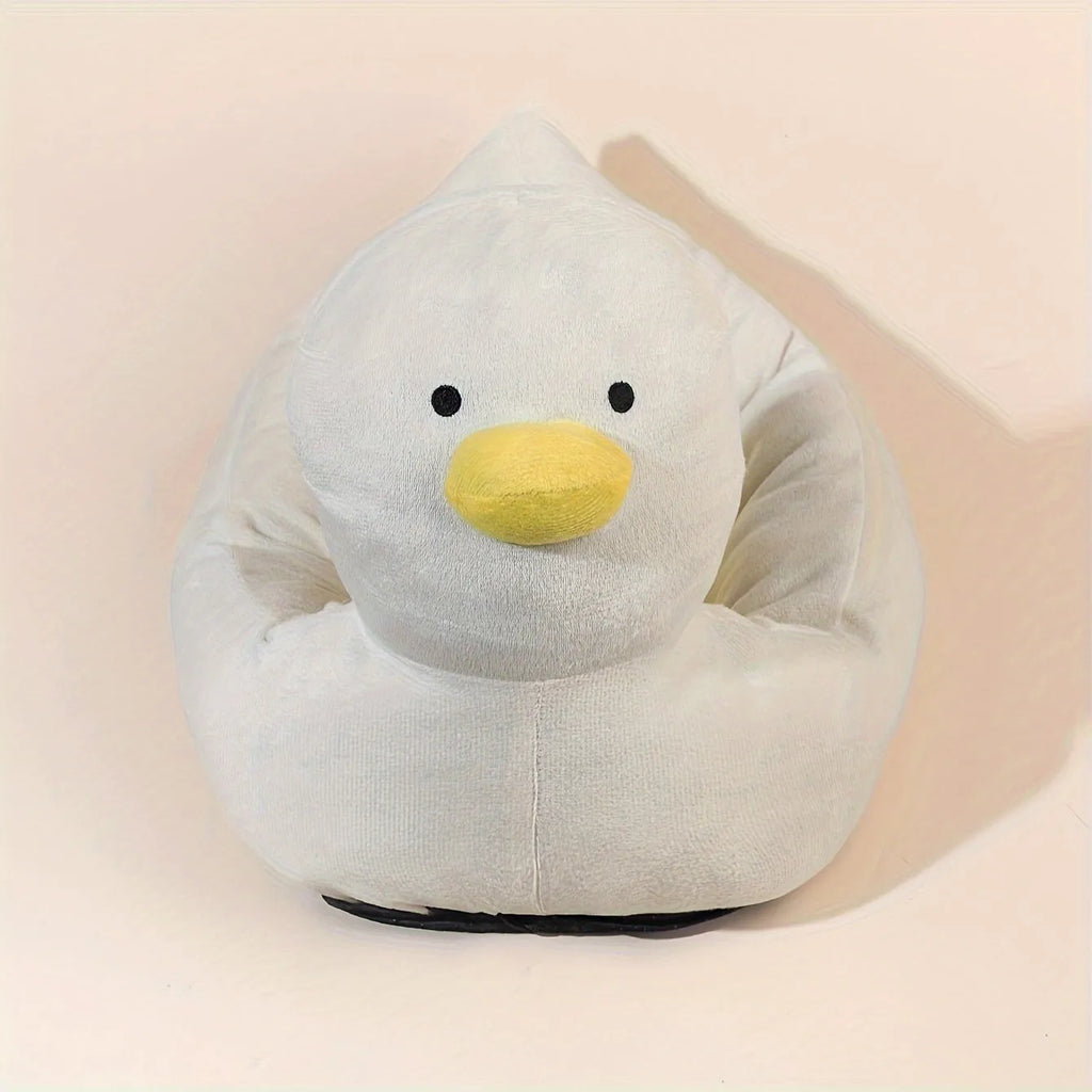 Duck-shaped fluffy pet bed sofa in blue or white colour for small dogs and cats