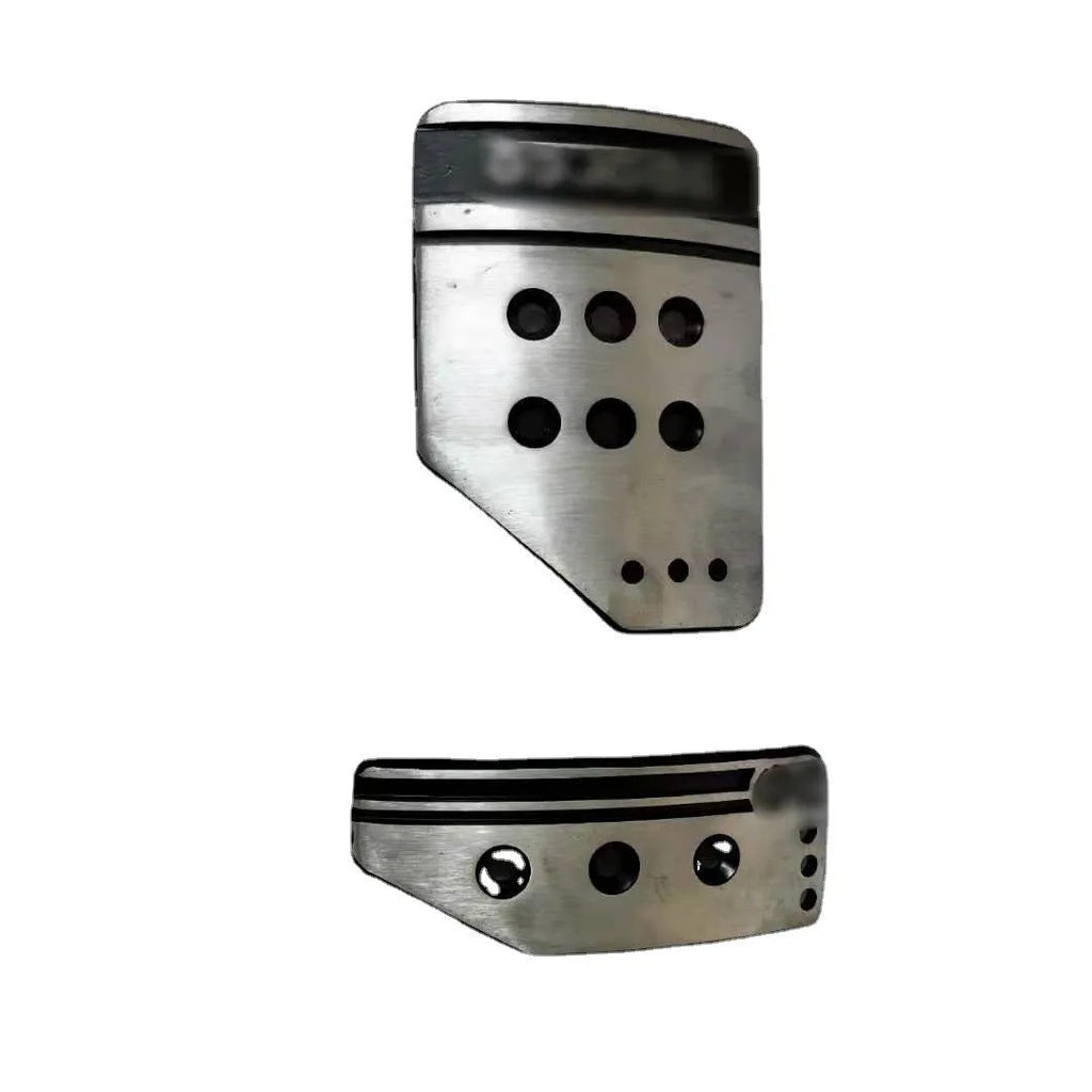 Aluminium alloy manual transmission car pedal set in grey or black with installation screws and nuts
