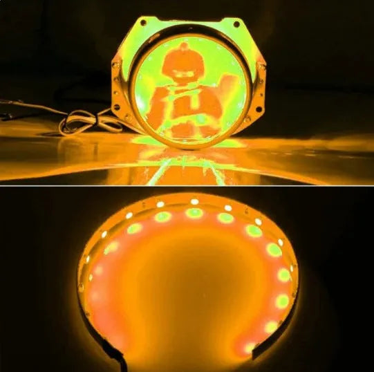 25-inch LED headlight 76mm round aviation aluminium alloy IP55 for cars in white colour.