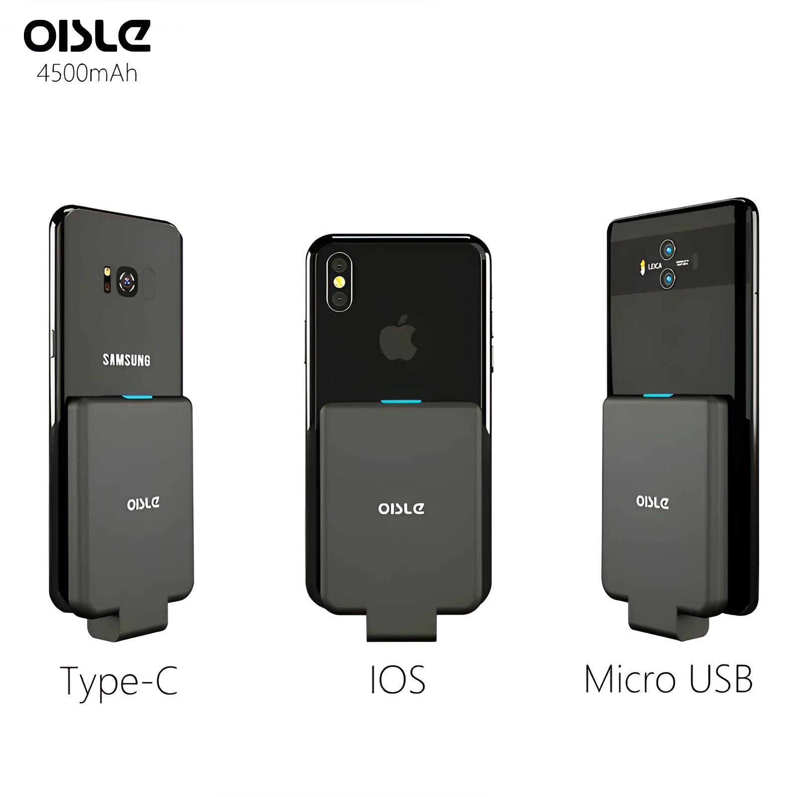 MP282P 4500mAh back clip battery in black, white, blue, pink, or red colours