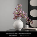 White striped ceramic ball vase American country style living room table decoration