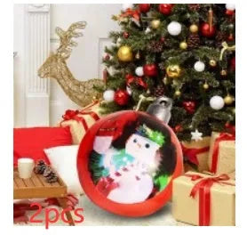 Large 60cm diameter inflatable PVC Christmas ball decoration for outdoor tree hanging