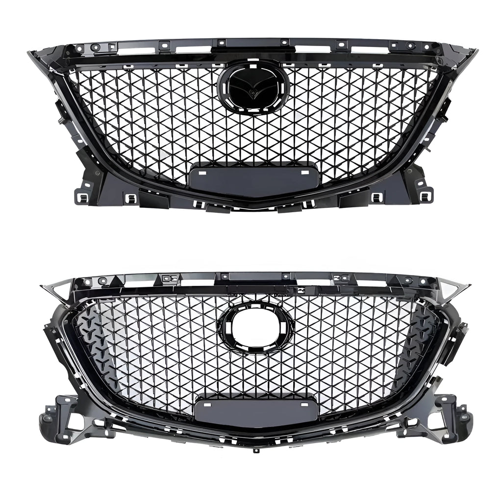 M10 three-section front splitter for VW Golf Mk7 in carbon fibre braze pattern finish