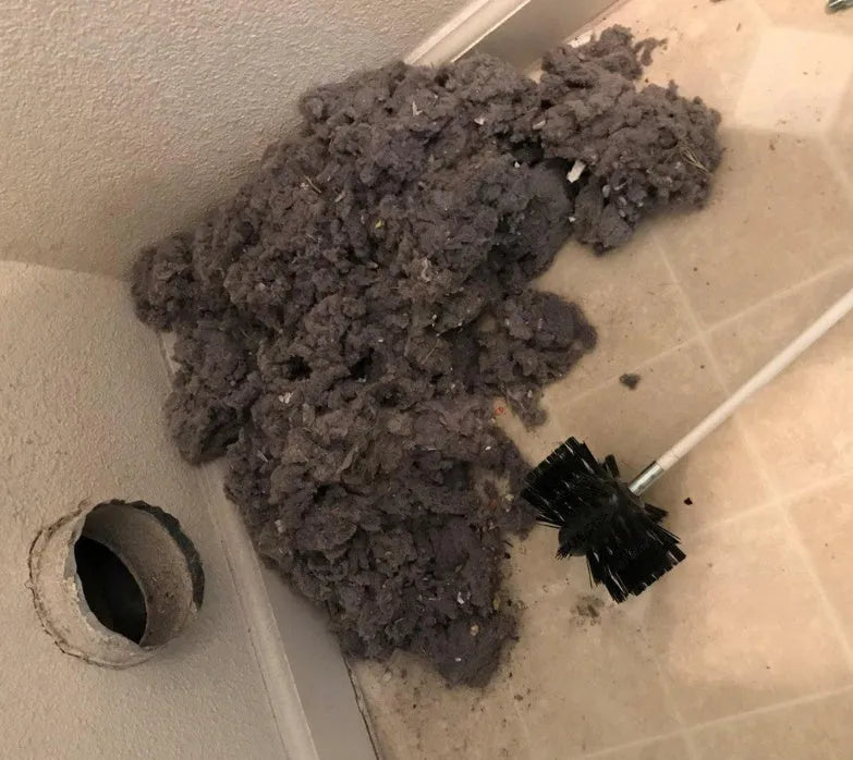 600mm long flexible chimney cleaning brush with nylon bristles for dryer ducts and range hoods.
