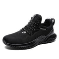 Men's breathable running shoes with mesh upper and front strap in multiple colour options