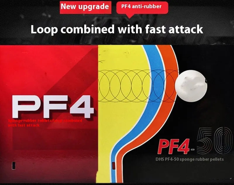 Fast Attack Sticky Classic-50 table tennis racket with red or black anti-rubber in thick or medium thick sponge options.