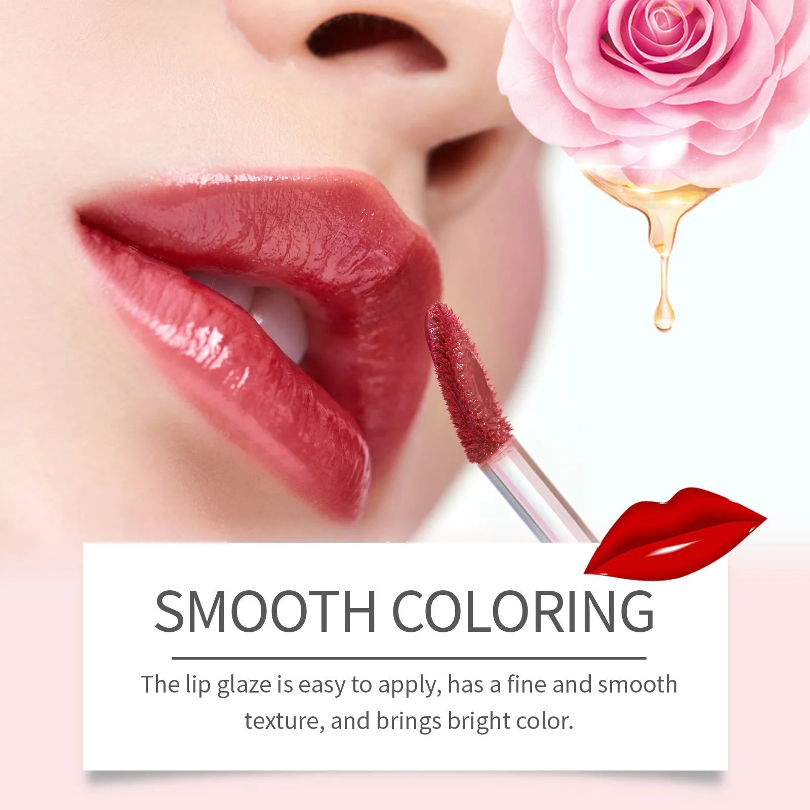 Double-headed lip liner and lip lacquer pen makeup tool showing colour options.