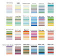 Six rolls of solid colour washi tape with solar term designs, each roll 9mm wide.