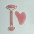 Stainless steel facial massage board with double-headed roller and heart-shaped eye poking stick