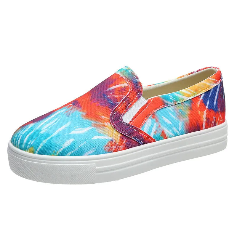 Women's casual low-top canvas shoes with flat rubber sole in blue, available in larger sizes up to UK 43.