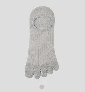 Modal cotton five-finger ultra-thin breathable boat socks in black colour option