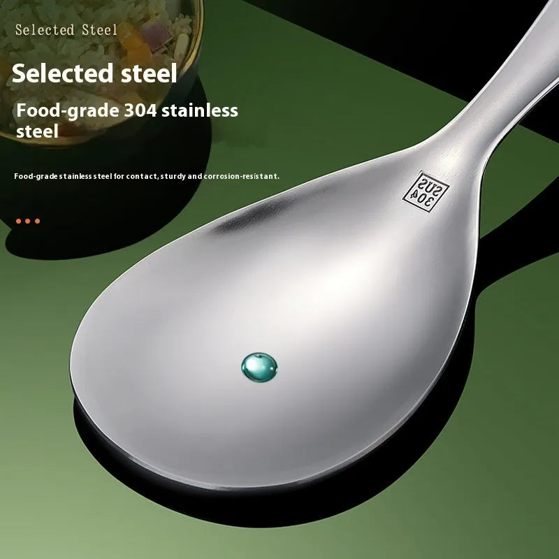 A single 304 stainless steel meal spoon with a simple solid colour design.
