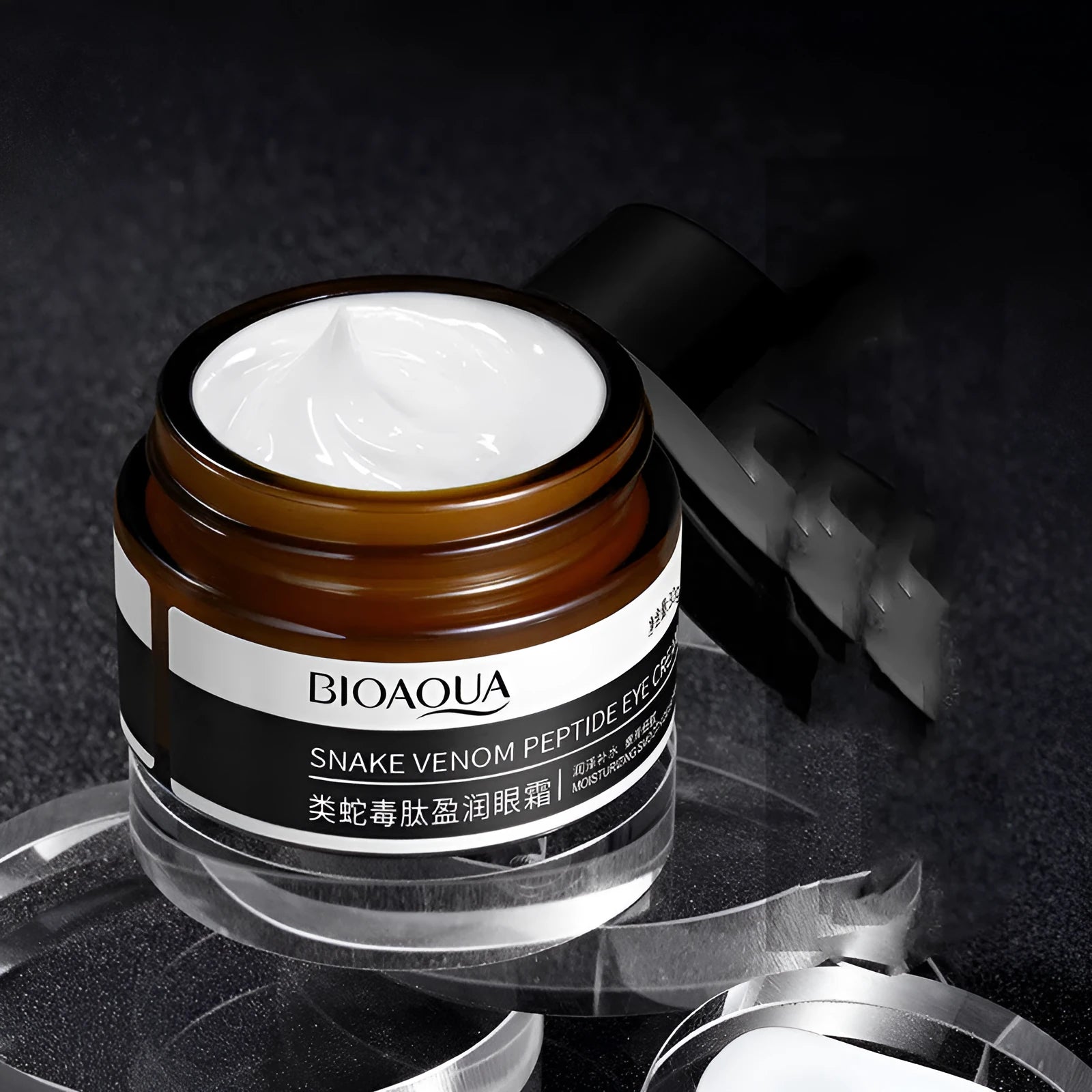 30g jar of peptide firming eye cream for dark circles and wrinkles