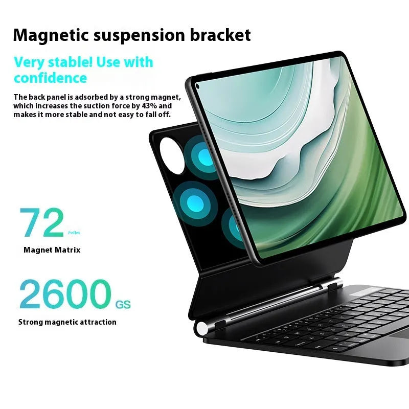 Huawei MatePad magnetic wireless keyboard cover in black or white with 11-inch keyboard