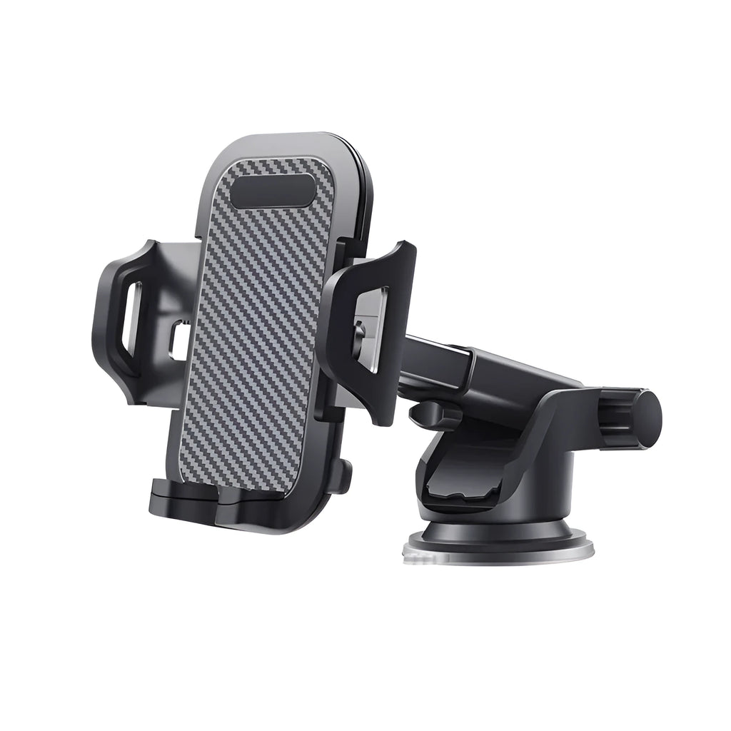 Black car phone holder for mobile phones 4 to 7 inches in size
