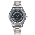 Vansvar women's rose gold quartz wristwatch with round stainless steel case and glass dial