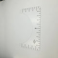 Clear acrylic sewing ruler patch measuring 10 by 6 inches for T-shirt alignment