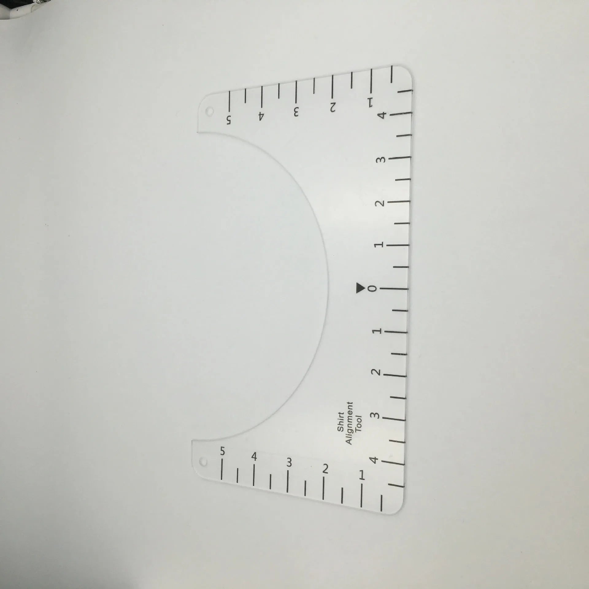 Clear acrylic sewing ruler patch measuring 10 by 6 inches for T-shirt alignment