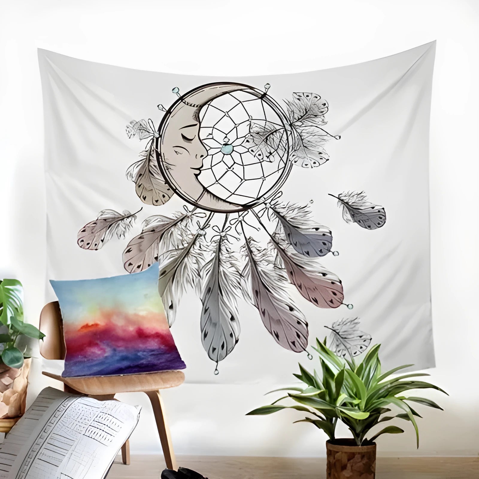 Machine-woven rectangular polyester fibre tapestry tarpaulin with geometric abstract pattern, European classical style, available in 150x100cm and 150x130cm