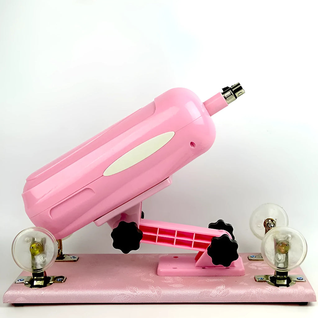 Purple, black, and pink automatic telescopic thrusting sex toy for women
