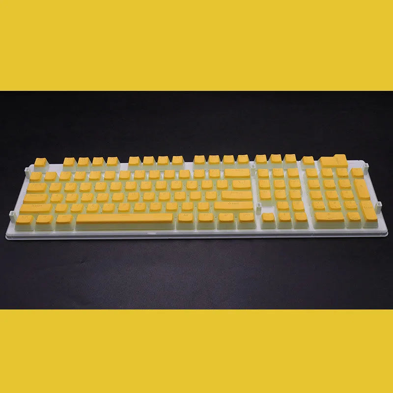 108 key pudding cream translucent mechanical keyboard keycap set in two-colour milk skin design