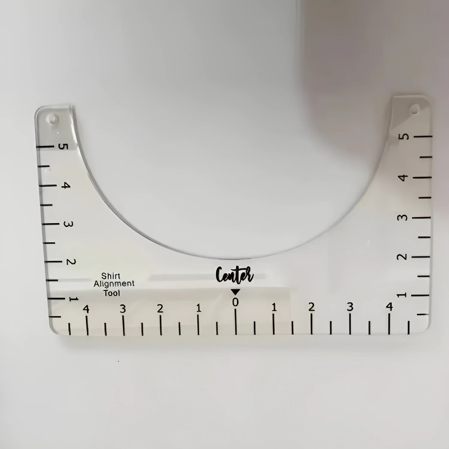 Clear acrylic sewing ruler patch measuring 10 by 6 inches for T-shirt alignment